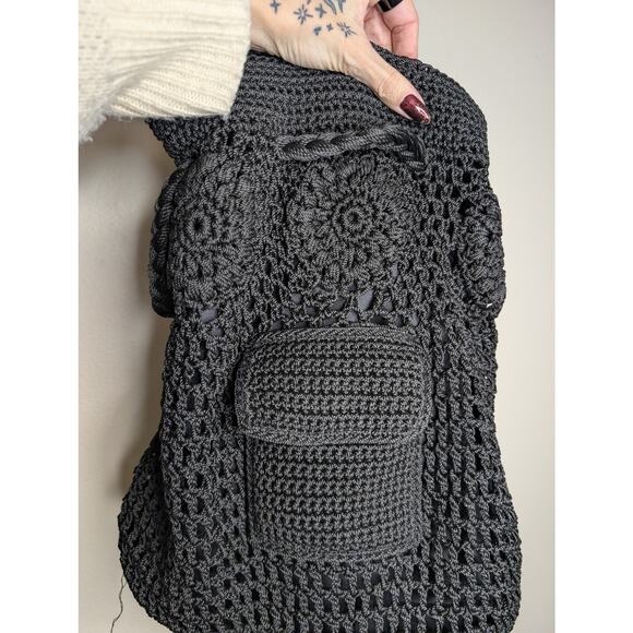 Crochet Bohemian Bucket Bag - Picture 6 of 6